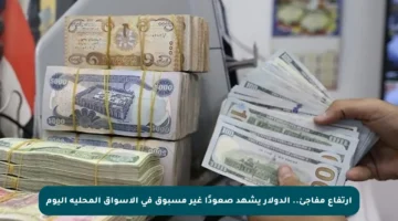 ارتفاع مفاجئ.. الدولار يشهد صعودًا غير مسبوق في الأسواق المحلية اليوم